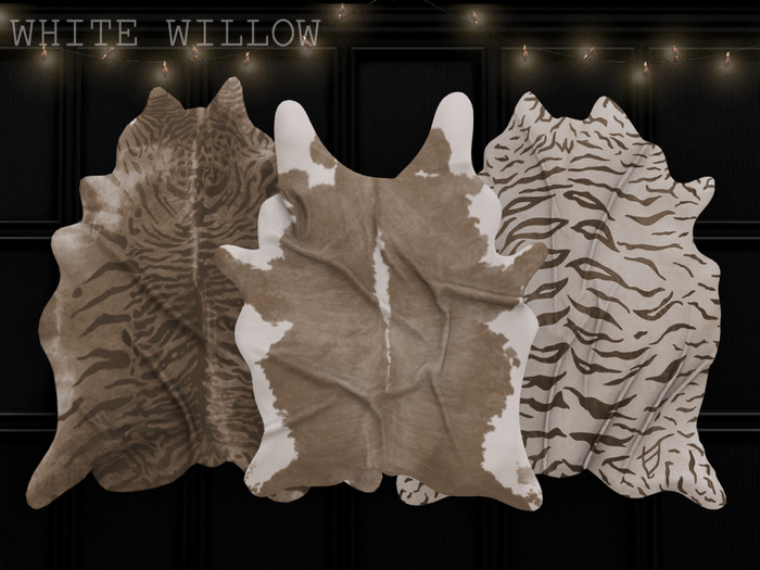 White Willow. Faux Animal Rugs 
