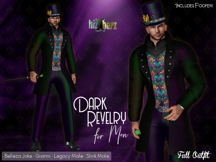hizNherz Dark Revelry Men's Suit