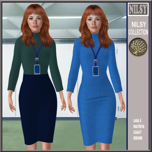 OFFICE OUTFIT WITH BADGE,2OPTIONS