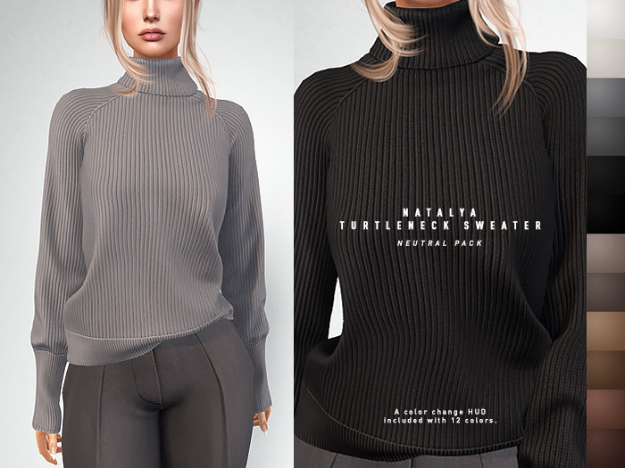 ISON - natalya turtleneck sweater - neutral