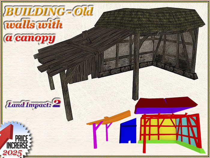 BUILDING - Old walls with a canopy (2 LI) (Full perm)