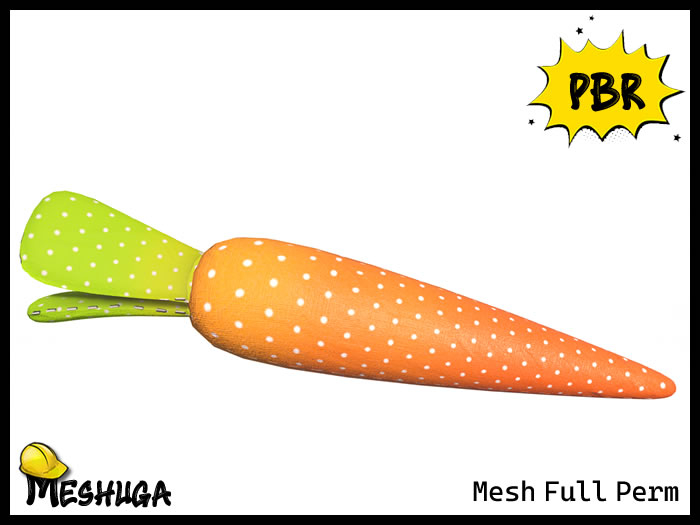 Meshuga PBR Easter Carrot Pillow FULL PERM MESH