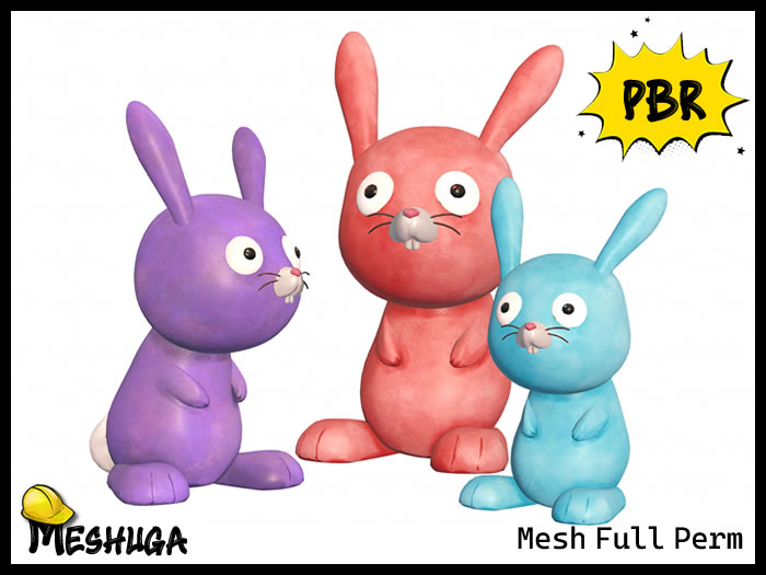 Meshuga PBR Easter Snuggle Bunnies FULL PERM MESH