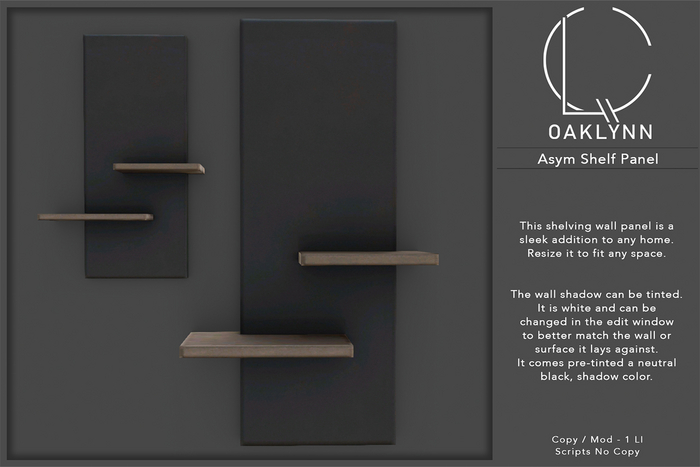 Oaklynn Asym Shelf Panel