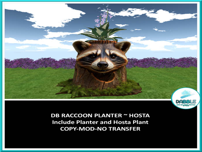 DB RACCOON PLANTER ~ HOSTA  add me
