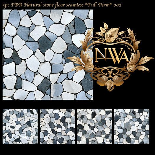 5pc PBR Natural stone floor seamless *Full Perm* 002