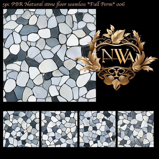 5pc PBR Natural stone floor seamless *Full Perm* 006