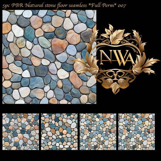 5pc PBR Natural stone floor seamless *Full Perm* 007