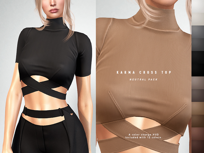 ISON - karma cross top - neutral