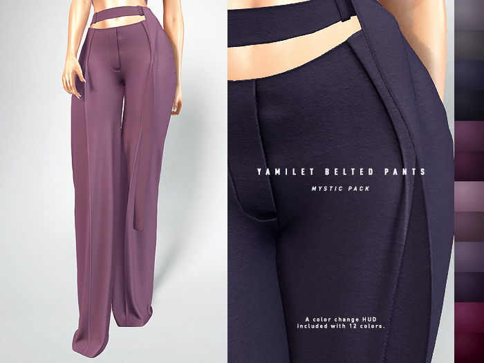 ISON - yamilet belted pants - mystic