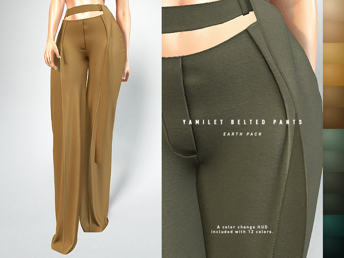 ISON - yamilet belted pants - earth