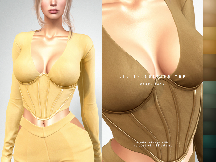 ISON - lilith bustier top - earth