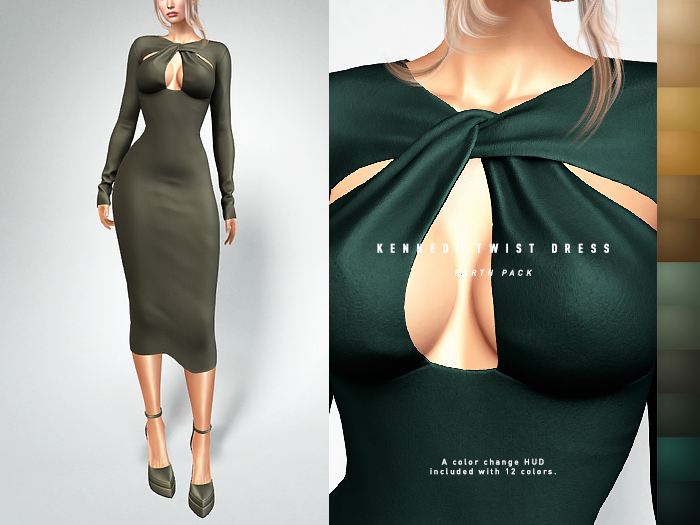 ISON - kennedi twist dress - earth