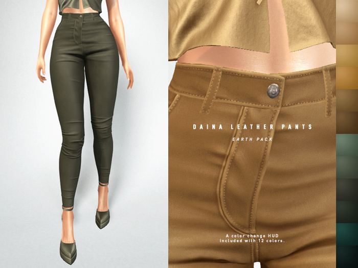 ISON - daina leather pants (earth)