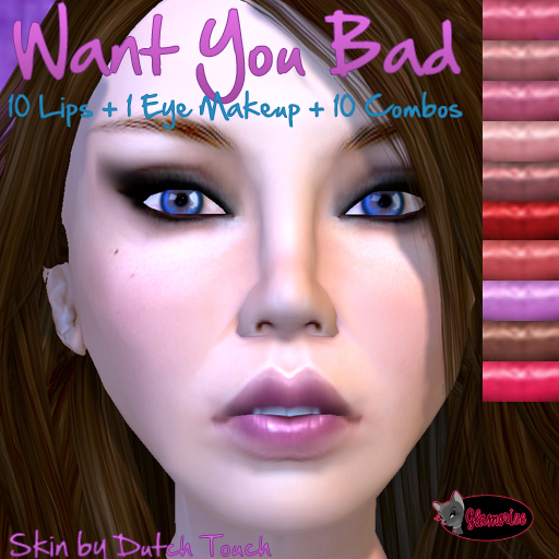 .:Glamorize:. Want You Bad Makeup Kit - 10 Lips/1 Eye Makeup/ 10 Combos