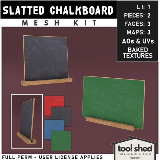 Tool Shed - Slatted Chalkboard Mesh Kit 