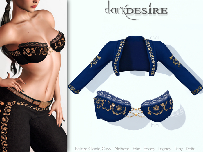 [[dD]] Amelia Mariachi - Coat & Bra - 07 BLUE - MEXICO - MEXICAN