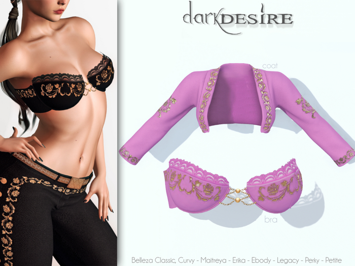 [[dD]] Amelia Mariachi - Coat & Bra - 08 PINK - MEXICO - MEXICAN