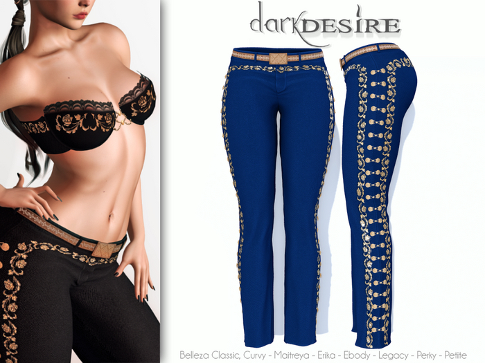 [[dD]] Amelia Mariachi - Pants - 07 BLUE - MEXICO - MEXICAN