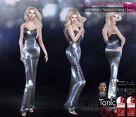 MI970253 Metallic Sequin Long Dress FITMESH