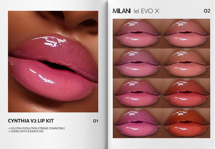 MILANI - "CYNTHIA V2" LIP KIT / DEMO