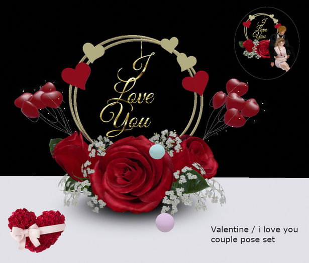 Valantine / i love you / couple pose Box
