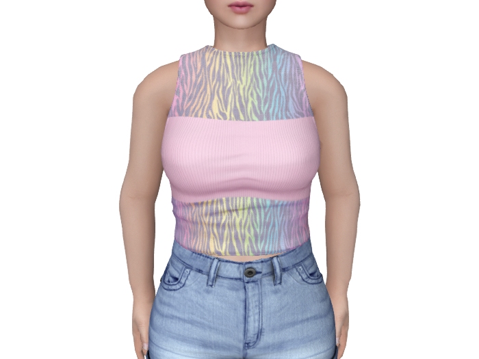 Pink Rainbow Top