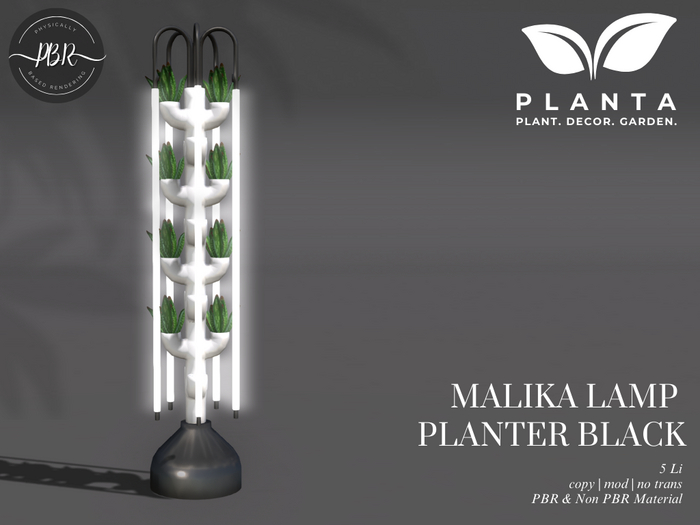 Planta - Malika Lamp Planter Black