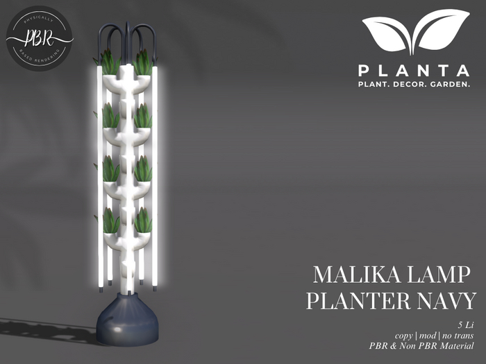 Planta - Malika Lamp Planter Navy
