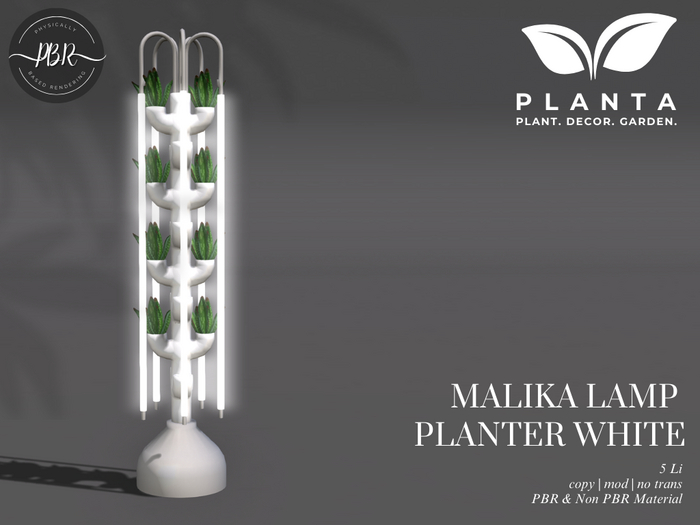 Planta - Malika Lamp Planter White