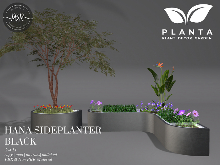Planta - Hana Side Planter Black