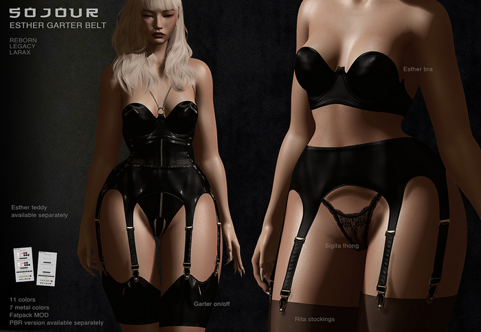 SOJOUR - Esther garter belt - fatpack