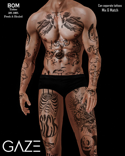 Gaze - 'Broken Angel' Tattoo BOM