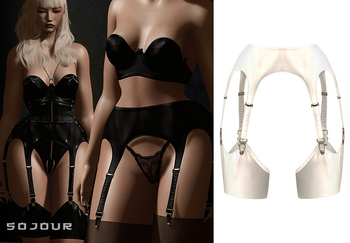 SOJOUR - Esther garter belt - ivory