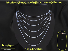Necklace-Chain-Smooth-Hexbox-1mm-COLLECTION-Jewelry Box