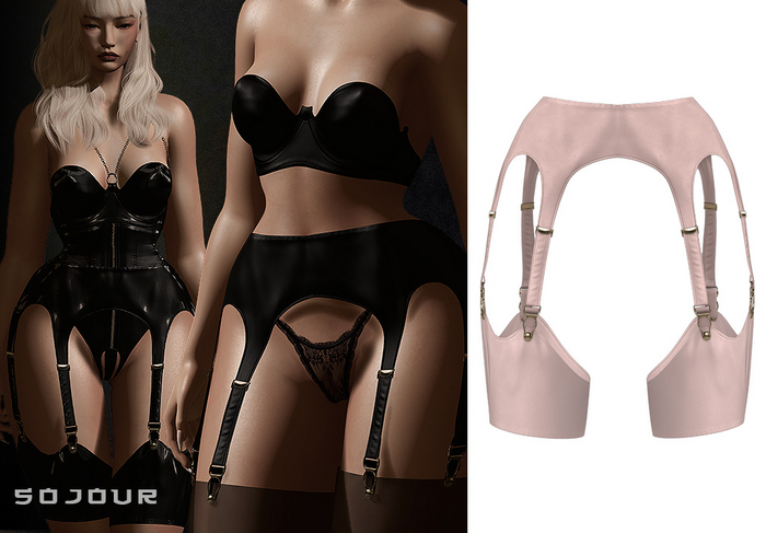 SOJOUR - Esther garter belt - nude