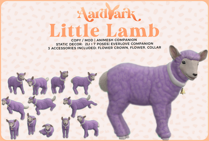 Aardvark : Little Lamb - Purple 