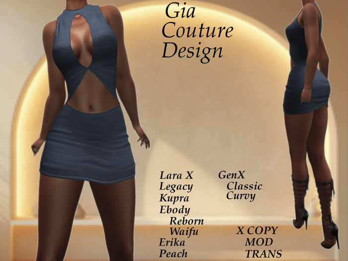 "GCD" Margo Ruched Dress Blue