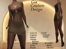 "GCD" Margo Ruched Dress Wheat