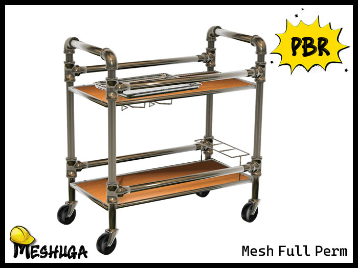 Meshuga PBR Bar Cart FULL PERM MESH