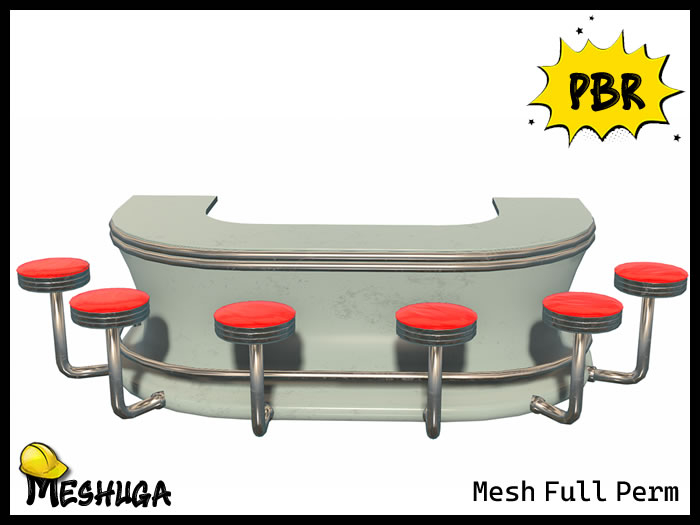 Meshuga PBR Retro Diner Bar FULL PERM MESH