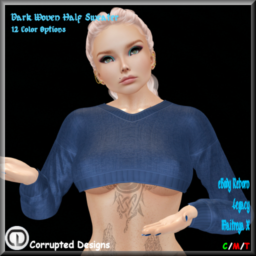 Dark Woven Half Sweater