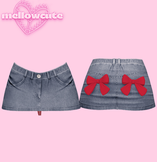 mellowcute-fox denim skirt-classic