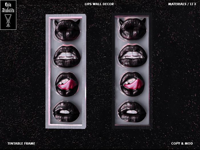 Lips Wall Decor Tintable