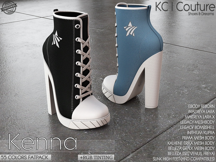 -KC- KENNA SNEAKER HEELS / 55 COLORS FATPACK