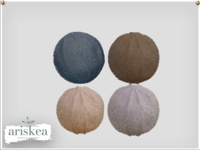 Ariskea[Wabi] Furry Round Pillow - Set