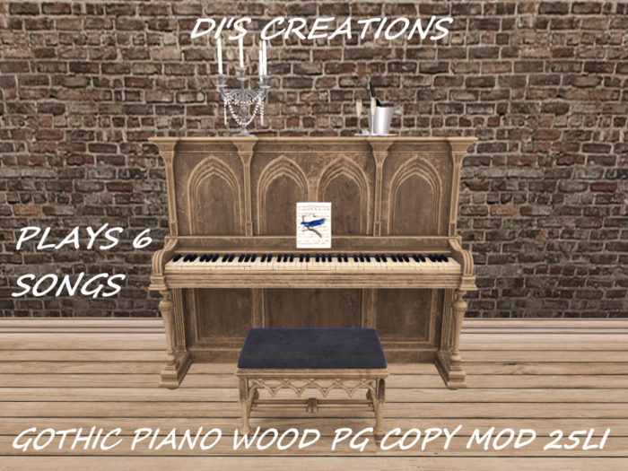 GOTHIC PIANO WOOD PG