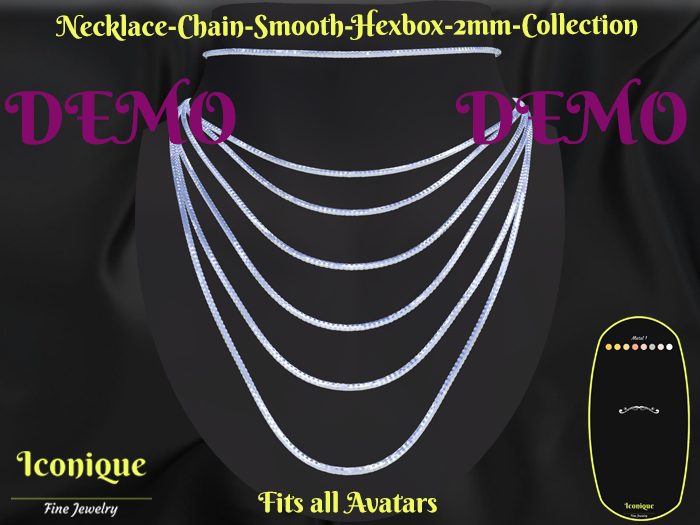 Necklace-Chain-Smooth-Hexbox-2mm-Collection-Jewelry Box-DEMO