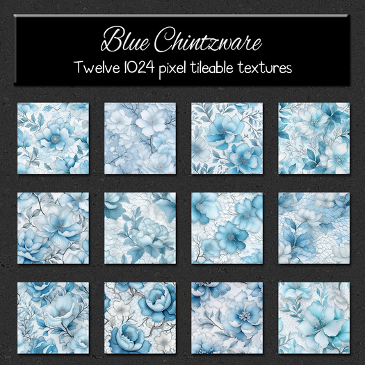 *Wallflowers* Blue Chintzware