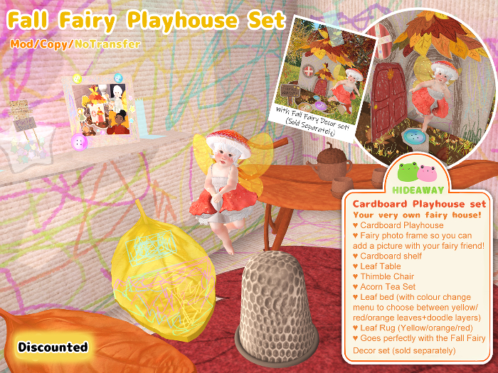 [Hideaway] Fall Fairy Playhouse Set